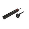 Galios juosta MicroConnect 6 lizdai 1,8 m juodos (GRU006B)