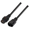 MicroConnect Assmann Electronic ASM IEC-PC1022 maitinimo kabelis, kištukas C14, Ho5VV-F 3 X 1.00mm2 iki C13 IEC LOCK, 3m juodas