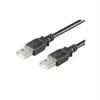 USB kabelis MicroConnect USB-A - USB-A 3 m Juodas (USBAA3B)