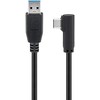 USB kabelis MicroConnect USB-A - USB-C 0,5 m juodas (USB3.1CA05A)