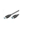 USB kabelis MicroConnect USB-A - USB-A 1 m Juodas (USB3.0AAF1B)