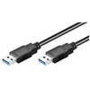 USB kabelis MicroConnect USB-A - USB-A 0,5 m Juodas (USB3.0AA05B)