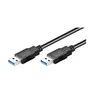 USB kabelis MicroConnect USB-A - USB-A 1 m Juodas (USB3.0AA1B)