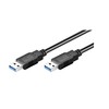 USB kabelis MicroConnect USB-A - USB-A 5 m Juodas (USB3.0AA5B)