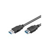 USB kabelis MicroConnect USB-A - USB-A 2 m Juodas (USB3.0AAF2B)