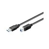 USB kabelis MicroConnect USB-A - USB-B 0,5 m Juodas (USB3.0AB05B)