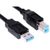 USB laidas MicroConnect USB-A - USB-B 3 m juoda (USB3.0AB3B)