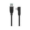 USB kabelis MicroConnect USB-A - USB-C 1 m Juodas (USB3.1CA1A)