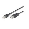 USB kabelis MicroConnect USB-A - USB-A 1 m Juodas (USBAAF1B)