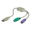 USB adapteris MicroConnect USB - PS / 2 x2 Baltas (USBA2PS2)