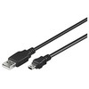 USB laidas MicroConnect USB-A - miniUSB 5 m juodas (USBMB55)