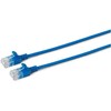 MicroConnect U/UTP CAT6A plonas 10M mėlynas