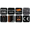 Spodnie Kelnės Motosintezinės darbo kelnės, 100 % plyšimui atspari medvilnė, XL dydis