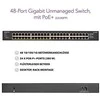 Serveris Netgear GS348PP Ne-valdomas Gigabit Ethernet (10/100/1000) Juoda Maitinimas per Eternetą (PoE)