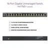 Šakotuvas Netgear GS316PP Ne-valdomas Gigabit Ethernet (10/100/1000) Juoda Maitinimas per Eternetą (PoE)