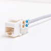 NETRACK 105-02 Keystone Jack RJ45 UTP cat. 5e su spaustuku baltas