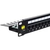 NETRACK 104-08 patch panel 19inch 24-jungtys kat. 6 UTP su lentyna