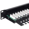 NETRACK 104-08 patch panel 19inch 24-jungtys kat. 6 UTP su lentyna