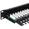 NETRACK 104-08 patch panel 19inch 24-jungtys kat. 6 UTP su lentyna