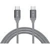 USB kabelis Nevox USB-C - USB-C 1 m Pilkas (NX-1653)