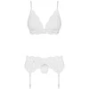 Obsessive - 810-SEG-2 Set 3 pcs Baltas L/XL 3 dalių apatinių komplektas