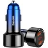Dėklas Baseus Automobilinis įkroviklis 2xUSB QC 3.0 45W - Raudona / Mėlyna