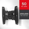 ONE For ALL Sieninis laikiklis, WM 4251, 19-43 ", Pasukamas, pakreipiamas, Maksimalus svoris (talpa) 30 kg, VESA 75x75, 100x100, 200x100, 200x200 mm, Juodas