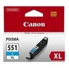 CANON 1LB CLI-551XLC rašalo kasetė žalsvai mėlyna didelės talpos 700 puslapių 1 pakuotė XL