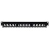 NETRACK 104-01 patch panel 19inch 24-jungtys kat. 5e UTP su lentyna