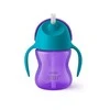 Philips AVENT 9+ mėn. puodelis su šiaudeliu 200 ml, violetinis