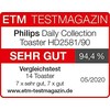 Philips Daily Collection HD2581/90 skrudintuvas 2 griežinėliai Juoda 830 W