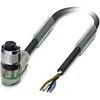 Phoenix Contact Kabelis 4P 5m laisvas kabelio kampo lizdas M12 su LED SAC- 4P- 5.0- PUR / M12FR3 (1668302)