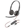Hewlett Packard (HP) Poly BLACKWIRE,C3225 USB-A Poly USB-A Ausinės Su mikrofonu Juodas USB Type-A su laidu