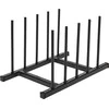 KOOPMAN Metalinė puodo dangčio ir lėkščių laikiklis juoda 19,5x12,5x12 cm