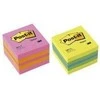 3M Lipnių lapelių kubas Post-it Mini Lemon, 51 x 51 mm, 400 lapelių, įvairios spalvos