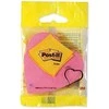 Lipnūs lapeliai 3M, Post-it, Širdelė, 76x76mm, rausvi (1x225) 0717-031