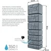 Prosperplast vandens talpa Tower Stone 350l pilka