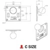 Ram Mounts Tvirtina RAM 3 5/8" SQ. 75 MIL. VESA BASE SU KAMULU