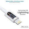 USB kabelis Realpower USB-A - Lightning 2 m Baltas (385240)