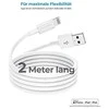 USB kabelis Realpower USB-A - Lightning 2 m Baltas (385240)