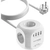 RealPower lizdo kubas PowerBox 431 + 3xUSB-A / 1xUSB-C