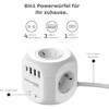 RealPower lizdo kubas PowerBox 431 + 3xUSB-A / 1xUSB-C