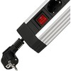 REV REV Outlet Strip plėstuvas 6 angų 2,4 m Supraline su jungikliu sidabrinis
