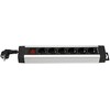 REV REV Outlet Strip plėstuvas 6 angų 2,4 m Supraline su jungikliu sidabrinis