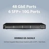 Šakotuvas EDIMAX 54 prievadų Gigabit Web Smart jungiklis su 6 SFP+ 10G prievadais