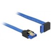 DELOCK Cable SATA 6 Gb/s lizdas tiesus > SATA lizdas į viršų kampuotas 30cm mėlynas su auksiniais spaustukais