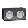 Schneider Electric Mureva Style Socket 2P+PE dvigubas antracitas MUR36028