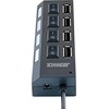 HUB USB Schwaiger Schwaiger USB Hub 4-fach 2.0A Buchse Passiv juodas