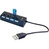 HUB USB Schwaiger Schwaiger USB Hub 4-fach 2.0A Buchse Passiv juodas