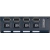 HUB USB Schwaiger Schwaiger USB Hub 4-fach 2.0A Buchse Passiv juodas